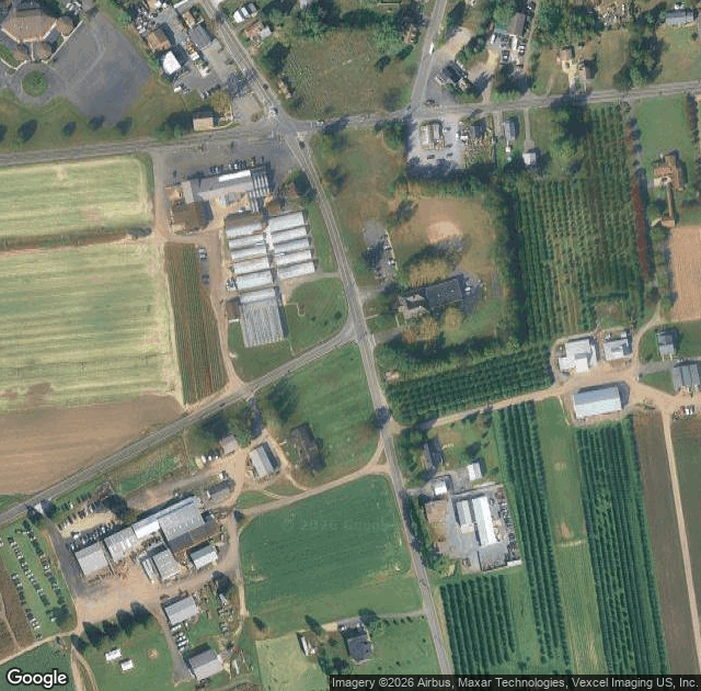 Aerial view of Russo's Fruit & Vegetable Farm in Tabernacle, NJ