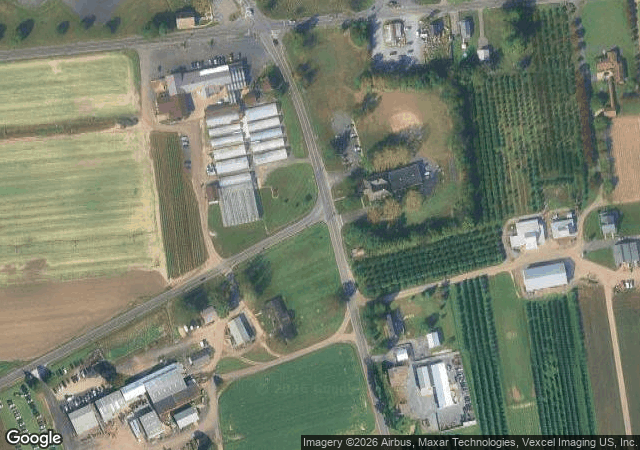 Aerial view of Russo's Fruit & Vegetable Farm in Tabernacle, NJ
