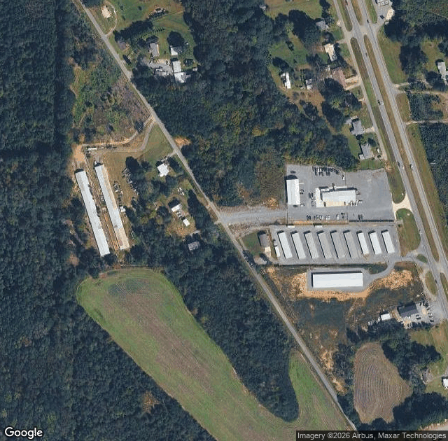 Aerial view of Sand Mountain Corn Maze and Pumpkin Patch in Boaz, AL