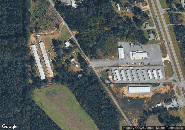 Aerial view of Sand Mountain Corn Maze and Pumpkin Patch in Boaz, AL