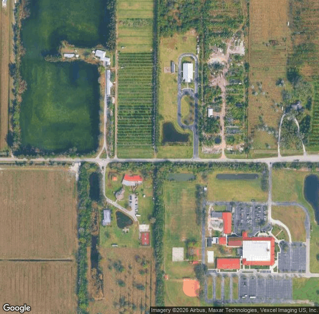 Aerial view of Schacht Groves Fall Festival in Vero Beach, FL