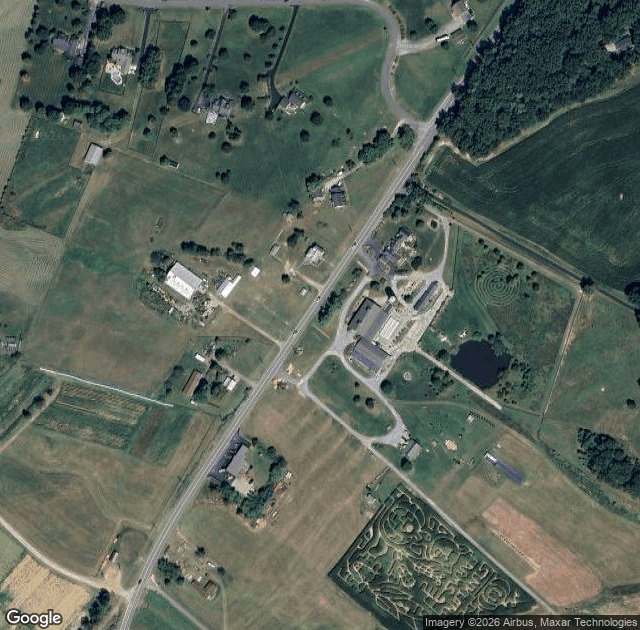 Aerial view of Sinkland Farms Pumpkin Festival in Christiansburg, VA