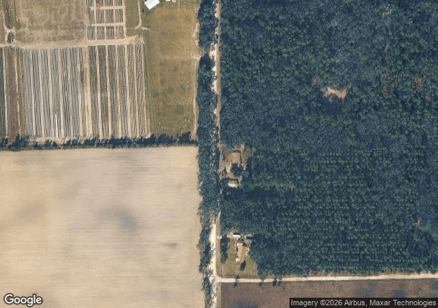 Aerial view of The Bryer Patch Farm in Newberry, FL