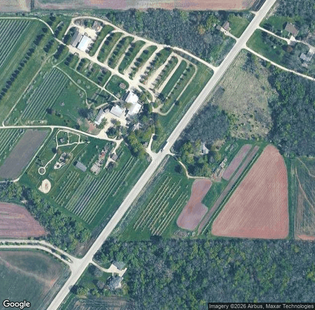 Aerial view of The Little Farmer in Malone, WI