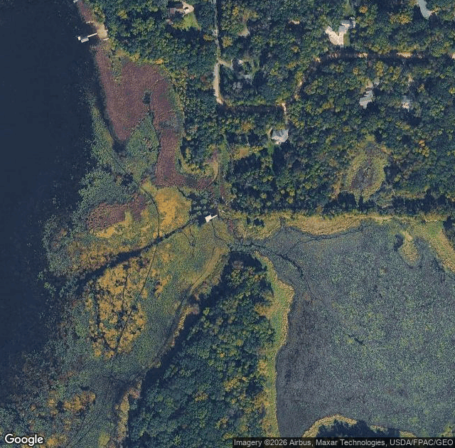 Aerial view of Tom's Pumpkin Farm in Lindstrom, MN