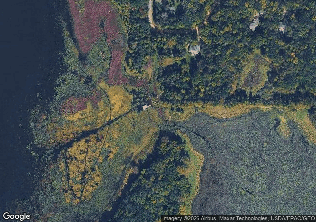 Aerial view of Tom's Pumpkin Farm in Lindstrom, MN
