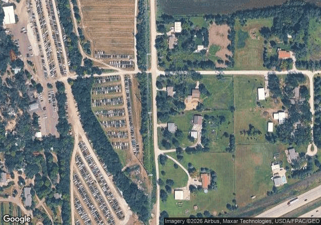 Aerial view of Vala's Pumpkin Patch & Apple Orchard in Gretna, NE