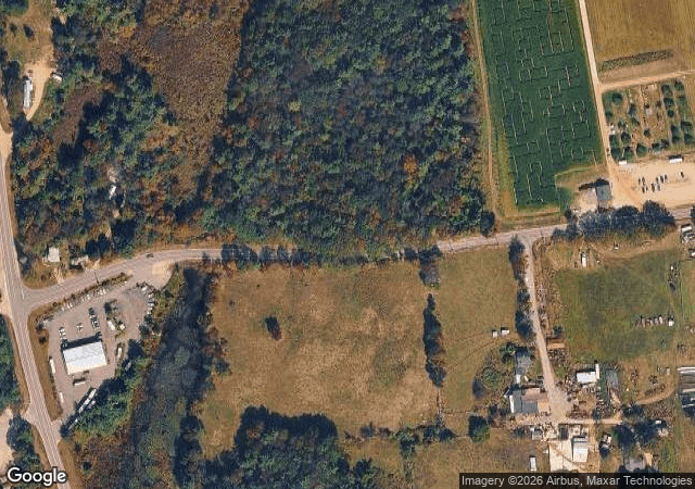 Aerial view of Washburn's Windy Hill Orchard in Greenville, NH