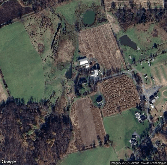Aerial view of Wright Family Farm in Warwick, NY