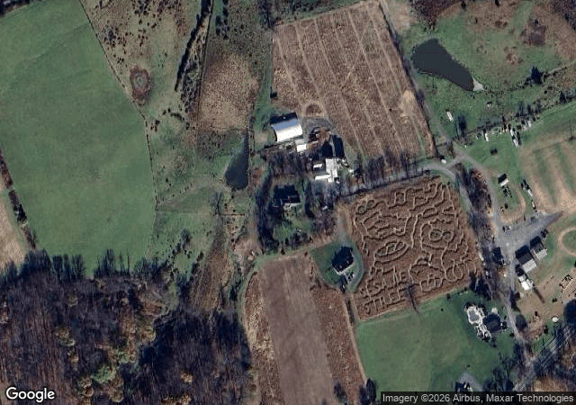 Aerial view of Wright Family Farm in Warwick, NY